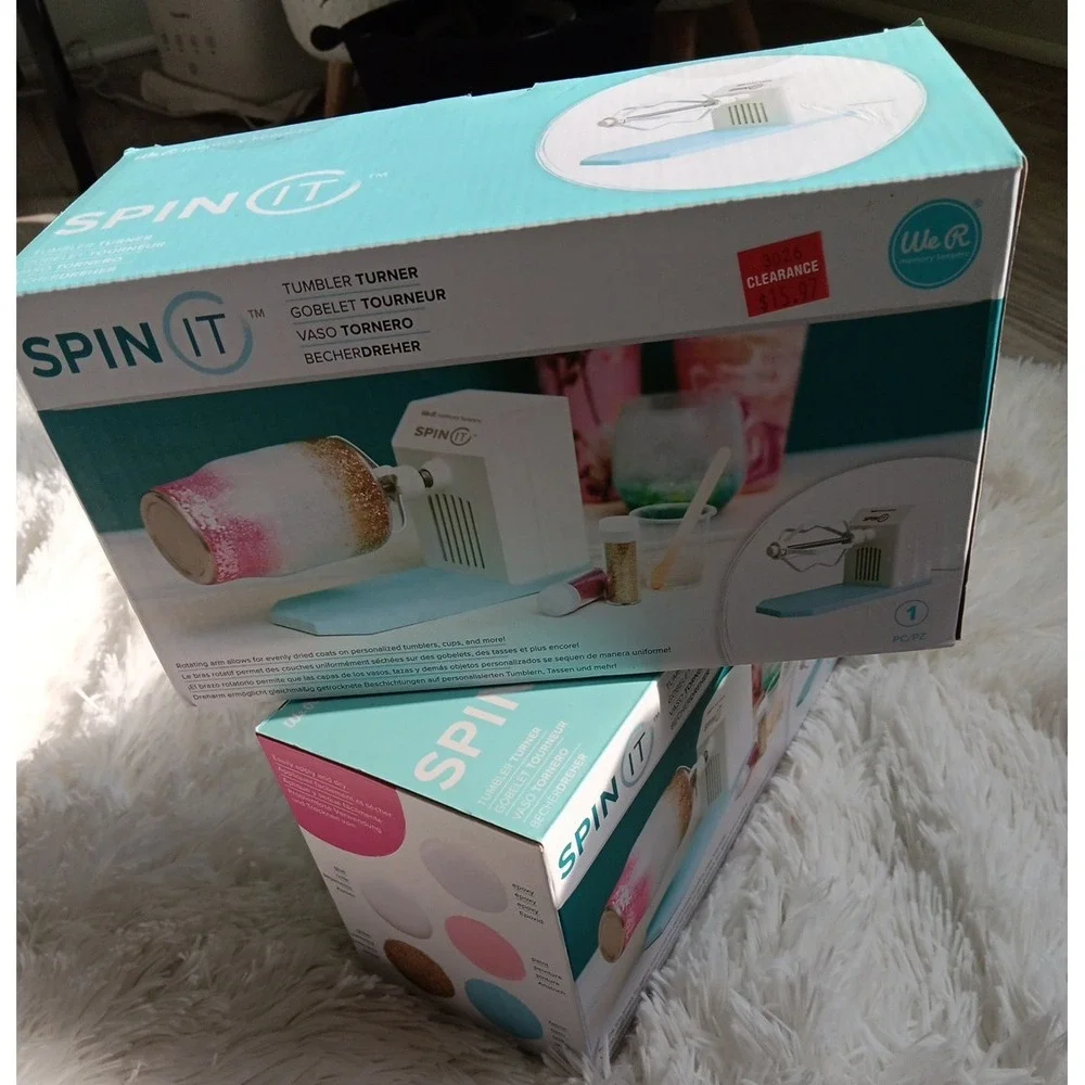 Spin It Motorized Rotary Drying‎ Tool Cups Resin Finish We R Memory Keepers New